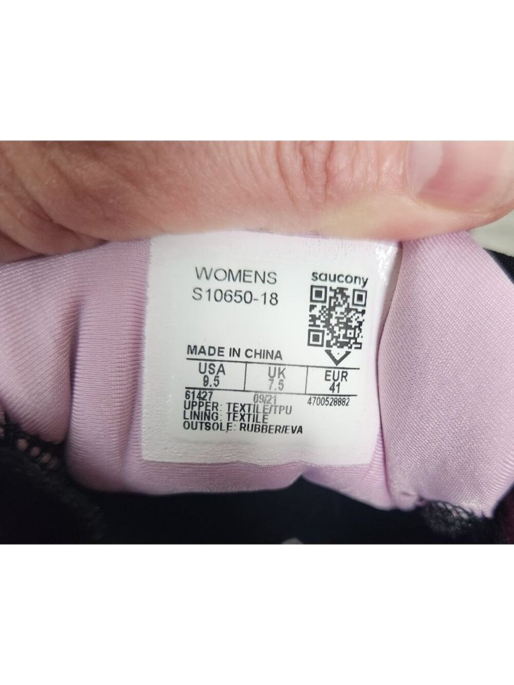 Saucony Women's Sz. 9.5 14 Quartz/Vizigold Violet Running Shoes - Picture 7 of 7